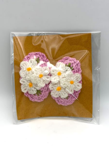 ホワイトフラワー ヘアピン