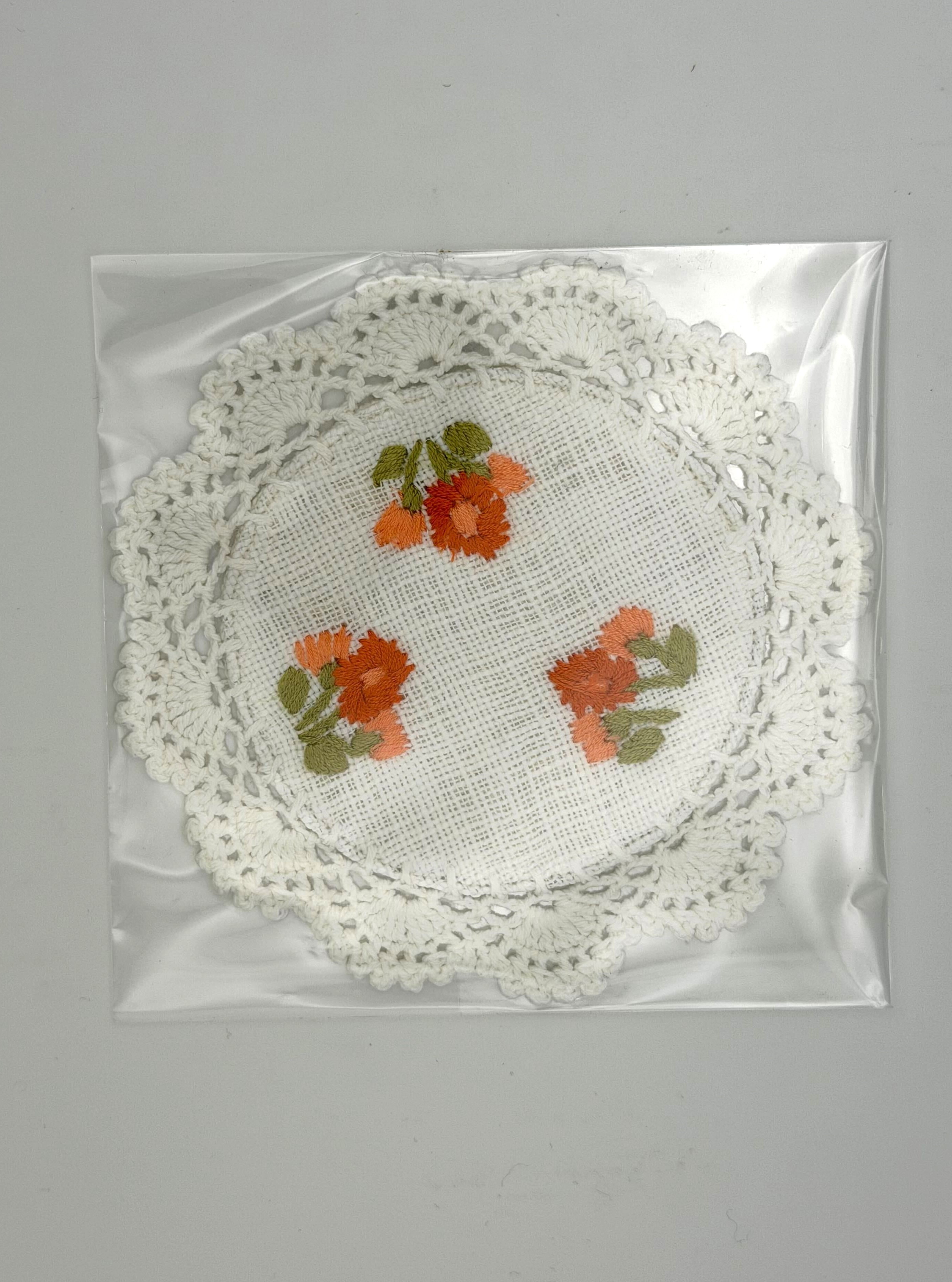 オレンジフラワー　コースター