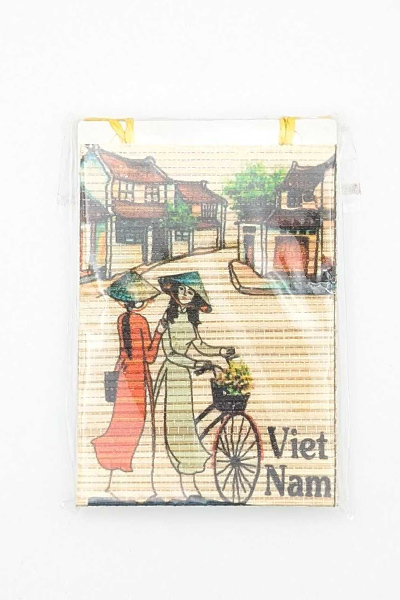 ベトナム風景ミニノート（街角の女性）