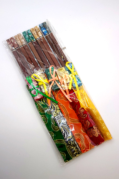 ベトナム 布ケース付き カラフルお箸セット