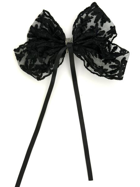 フラワーブラックヘアピン