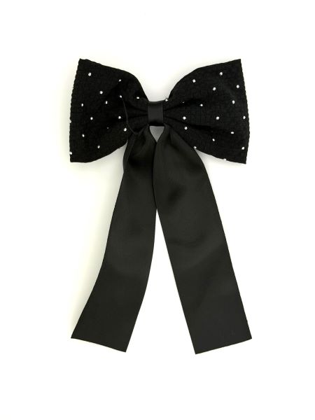 ブラックラインストーンヘアピン