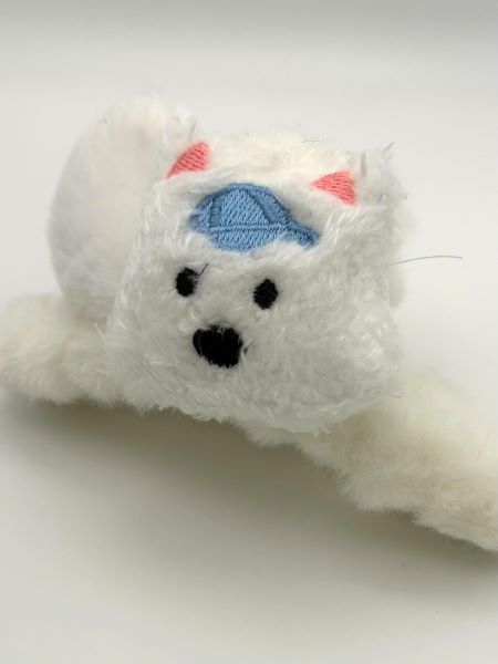 白犬ヘアクリップ